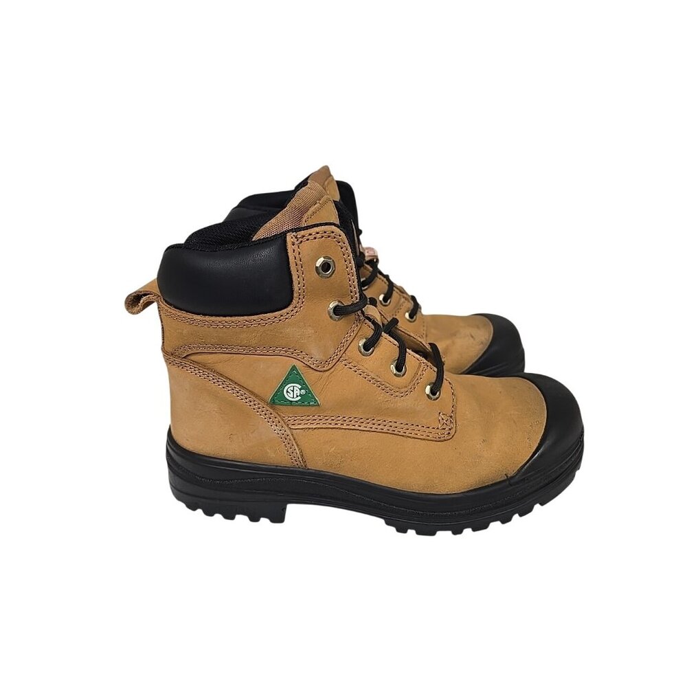 Aggressor Mens 6" Lynx II Steel Toe Steel Plate Work Boots 6500 Wheat Size 7.5M - Picture 2 of 8